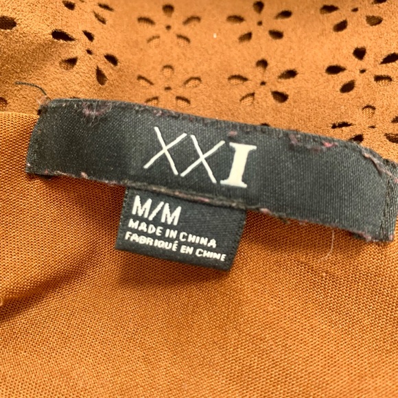 Faux suede brown T-shirt - Picture 5 of 5